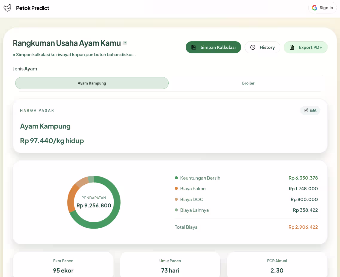 Aplikasi Ternak Web